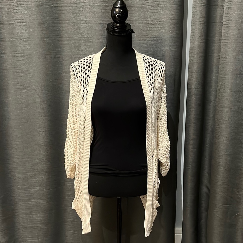 Beige knit cardigan